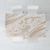 Sharks Couple Dreamy Polynesians Floral Sea Tablecloth Hazel - Polynesian Pride