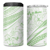 Sharks Couple Dreamy Polynesians Floral Sea 4 in 1 Can Cooler Tumbler Emerald - Polynesian Pride