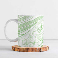 Sharks Couple Dreamy Polynesians Floral Sea Ceramic Mug Emerald - Polynesian Pride