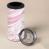 Sharks Couple Dreamy Polynesians Floral Sea 4 in 1 Can Cooler Tumbler Pink - Polynesian Pride