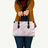 Sharks Couple Dreamy Polynesians Floral Sea Leather Bag Pink LT7 - Polynesian Pride
