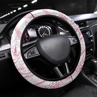 Sharks Couple Dreamy Polynesians Floral Sea Steering Wheel Cover Pink - Polynesian Pride