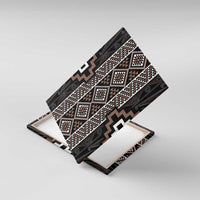 Classic Tukutuku Pattern Aotearoa Canvas Wall Art Niho Taniwha and Puhoro Motifs
