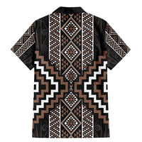 Classic Tukutuku Pattern Aotearoa Family Matching Mermaid Dress and Hawaiian Shirt Niho Taniwha and Puhoro Motifs LT7 - Polynesian Pride