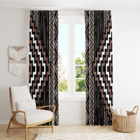 Classic Tukutuku Pattern Aotearoa Window Curtain Niho Taniwha and Puhoro Motifs