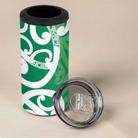 Pounamu Green Maori 4 in 1 Can Cooler Tumbler Koru Kowhaiwhai - Polynesian Pride