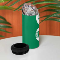 Pounamu Green Maori 4 in 1 Can Cooler Tumbler Koru Kowhaiwhai - Polynesian Pride