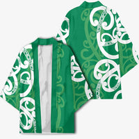 Pounamu Green Maori Kimono Koru Kowhaiwhai - Polynesian Pride
