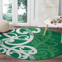 Pounamu Green Maori Round Carpet Koru Kowhaiwhai - Polynesian Pride