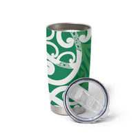 Pounamu Green Maori Tumbler Cup Koru Kowhaiwhai LT7 - Polynesian Pride