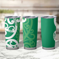 Pounamu Green Maori Tumbler Cup Koru Kowhaiwhai LT7 - Polynesian Pride