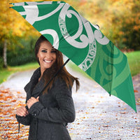 Pounamu Green Maori Umbrella Koru Kowhaiwhai - Polynesian Pride