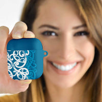 Azure Blue Maori AirPods Case Koru Kowhaiwhai - Polynesian Pride