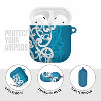 Azure Blue Maori AirPods Case Koru Kowhaiwhai - Polynesian Pride