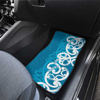 Azure Blue Maori Car Mats Koru Kowhaiwhai - Polynesian Pride