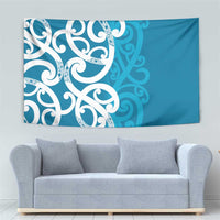 Azure Blue Maori Tapestry Koru Kowhaiwhai - Polynesian Pride