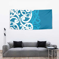 Azure Blue Maori Tapestry Koru Kowhaiwhai - Polynesian Pride