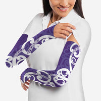Violet Green Maori Arm Sleeves Koru Kowhaiwhai - Polynesian Pride