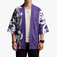 Violet Green Maori Kimono Koru Kowhaiwhai - Polynesian Pride