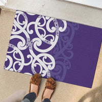 Violet Green Maori Rubber Doormat Koru Kowhaiwhai - Polynesian Pride