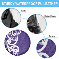 Violet Green Maori Spare Tire Cover Koru Kowhaiwhai - Polynesian Pride