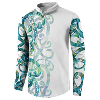 Paua Shell Maori Button Sweatshirt Koru Kowhaiwhai - Polynesian Pride