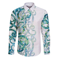 Paua Shell Maori Family Matching Puletasi and Hawaiian Shirt Koru Kowhaiwhai - Polynesian Pride