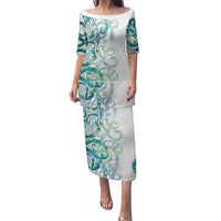 Paua Shell Maori Family Matching Puletasi and Hawaiian Shirt Koru Kowhaiwhai - Polynesian Pride