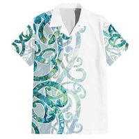 Paua Shell Maori Family Matching Summer Maxi Dress and Hawaiian Shirt Koru Kowhaiwhai - Polynesian Pride