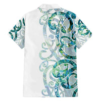 Paua Shell Maori Family Matching Tank Maxi Dress and Hawaiian Shirt Koru Kowhaiwhai LT7 - Polynesian Pride
