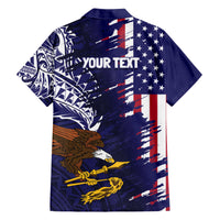 American Samoa Mix US Family Matching Short Sleeve Bodycon Dress and Hawaiian Shirt Flag Day Grunge Style LT7 - Polynesian Pride