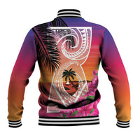 Guam Chamorro Baseball Jacket Artsy Latte Stone