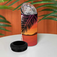 Guam Chamorro 4 in 1 Can Cooler Tumbler Artsy Latte Stone