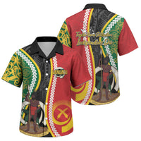 Ni-Vanuatu Indipendens Dei Celebretem Family Matching Off The Shoulder Long Sleeve Dress and Hawaiian Shirt Yumi Yumi Yumi