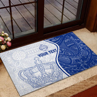 Personalised Queen Victoria School Rubber Doormat QVS Old Boys LT7 - Polynesian Pride
