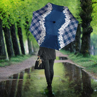 Hawaii Aloha Plumeria Lei Navy Palaka Umbrella LT7 - Polynesian Pride
