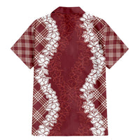 Hawaii Aloha Plumeria Lei Scarlet Palaka Family Matching Mermaid Dress and Hawaiian Shirt LT7 - Polynesian Pride