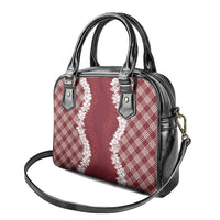 Hawaii Aloha Plumeria Lei Scarlet Palaka Shoulder Handbag - Polynesian Pride