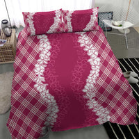 Hawaii Aloha Plumeria Lei Fuschia Palaka Bedding Set LT7 - Polynesian Pride