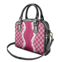 Hawaii Aloha Plumeria Lei Fuschia Palaka Shoulder Handbag LT7 - Polynesian Pride