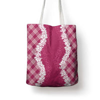 Hawaii Aloha Plumeria Lei Fuschia Palaka Tote Bag LT7 - Polynesian Pride