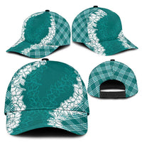Hawaii Aloha Plumeria Lei Teal Palaka Classic Cap - Polynesian Pride