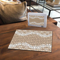 Hawaii Aloha Plumeria Lei Beige Palaka Puzzle - Polynesian Pride