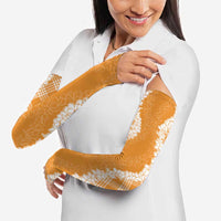 Hawaii Aloha Plumeria Lei Orange Palaka Arm Sleeves LT7 - Polynesian Pride