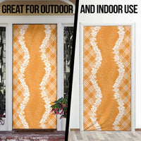 Hawaii Aloha Plumeria Lei Orange Palaka Door Cover LT7 - Polynesian Pride