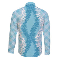 Hawaii Aloha Plumeria Lei Turquoise Palaka Family Matching Short Sleeve Bodycon Dress and Hawaiian Shirt LT7 - Polynesian Pride