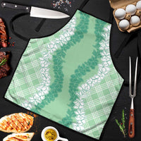 Hawaii Aloha Plumeria Lei Mint Palaka Apron - Polynesian Pride