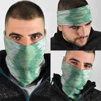 Hawaii Aloha Plumeria Lei Mint Palaka Neck Gaiter - Polynesian Pride