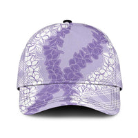 Hawaii Aloha Plumeria Lei Lavender Palaka Classic Cap - Polynesian Pride