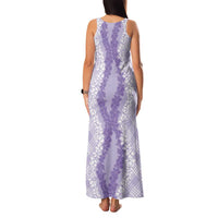 Hawaii Aloha Plumeria Lei Lavender Palaka Family Matching Tank Maxi Dress and Hawaiian Shirt LT7 - Polynesian Pride